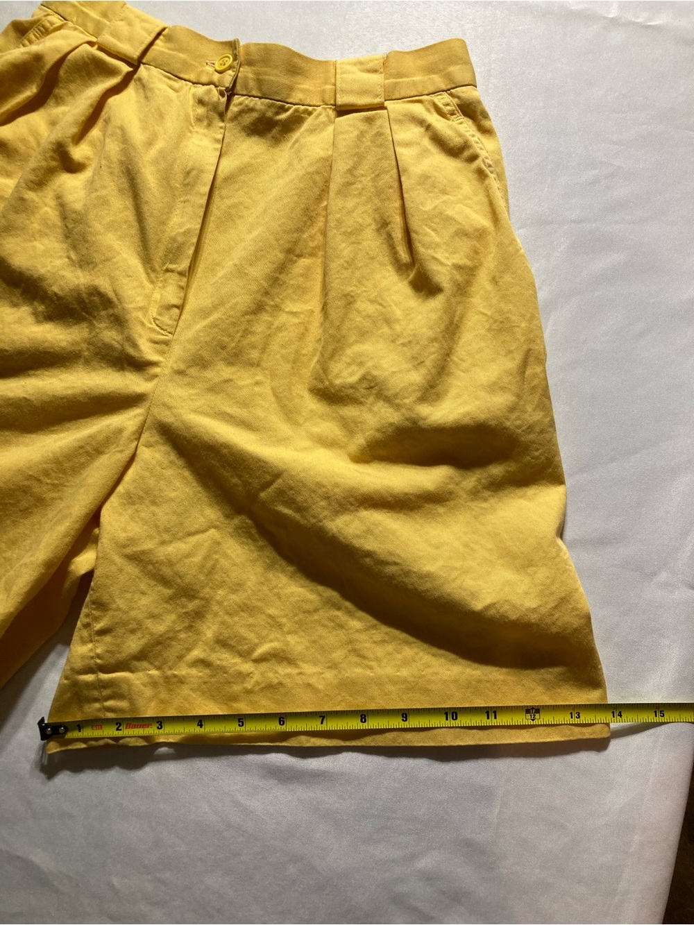 JH Collectibles Bright Yellow Pleated High-Rise Shorts - Picture 10 of 11